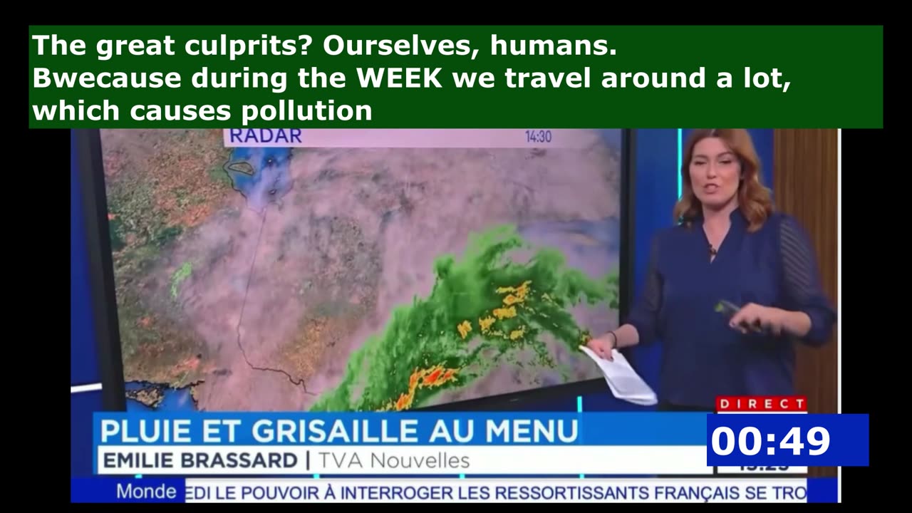 (Météo) Malade! TVA ""explique"" pourquoi il pleut tous les weekends.