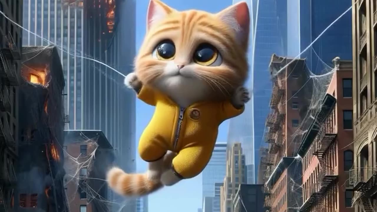 Giant Spider Attack : kitten becomes a Hero and Saves the World