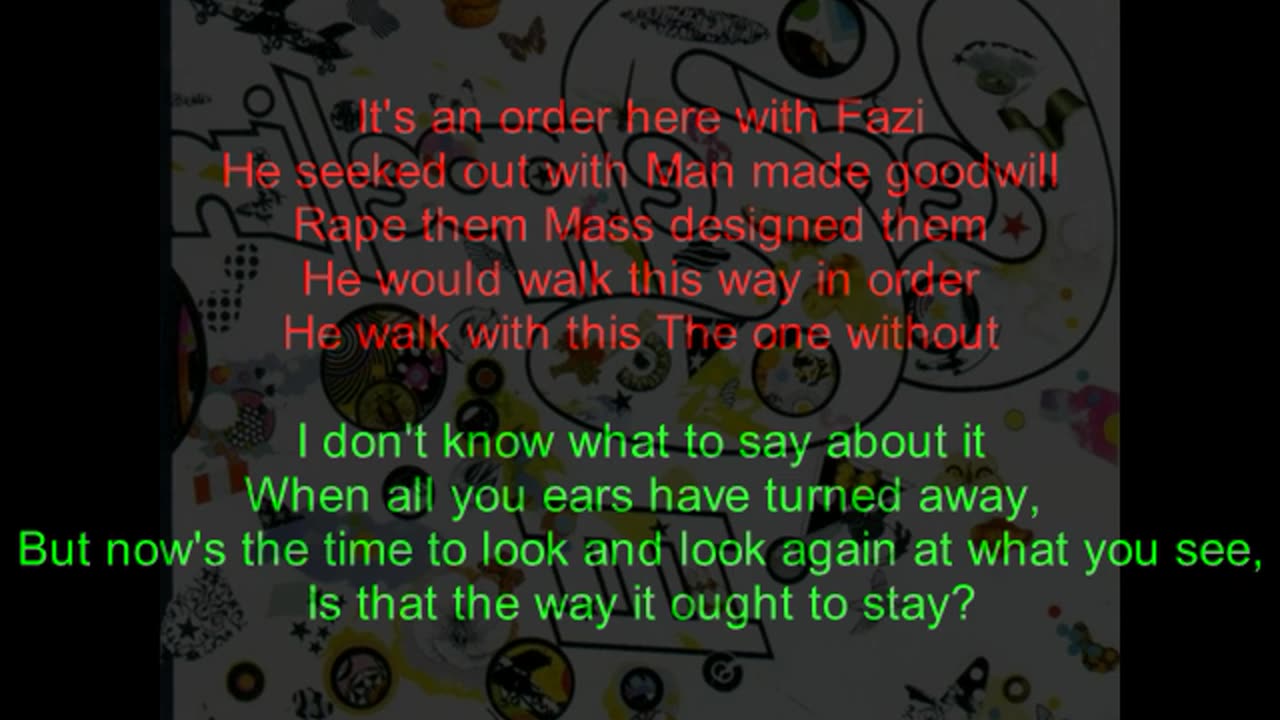Led Zeppelin III #8 That's The Way (backward lyrics in red)
