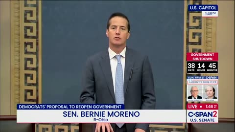 Schumer lurches from the Senate floor to avoid being GRILLED by Sen. Bernie Moreno