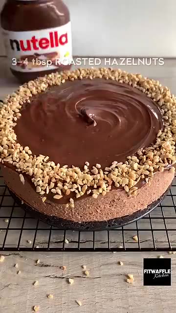 No Bake Nutella Cheesecake! Recipe tutorial