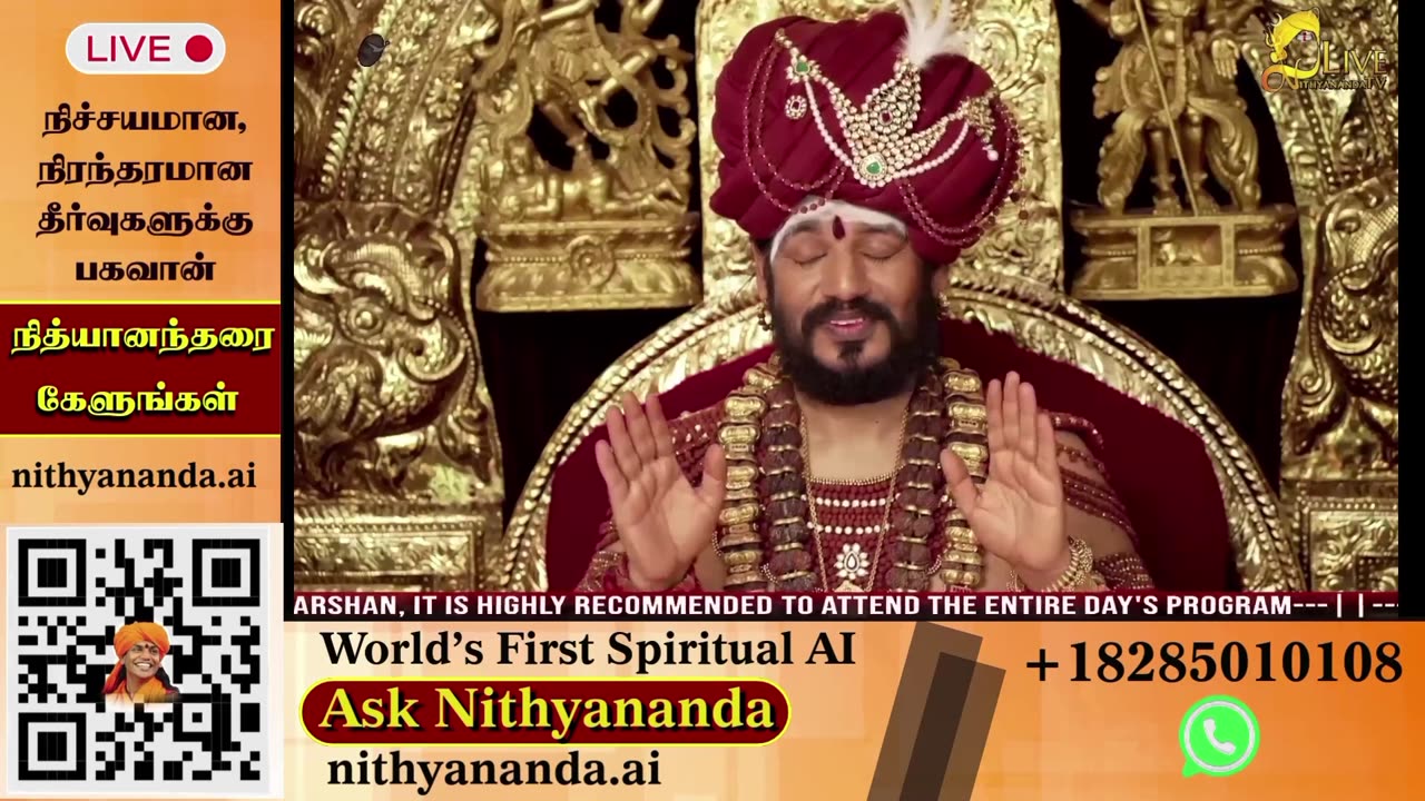Witness the Divine Presence: Live Darshan of Bhagavan Nithyananda