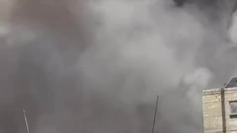 Scenes of the heavy Israeli air strikes that targeted the Nusairat refugee camp