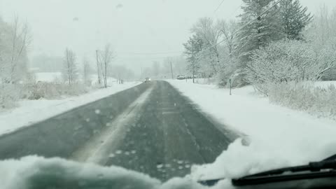 Upstate New York snow drive