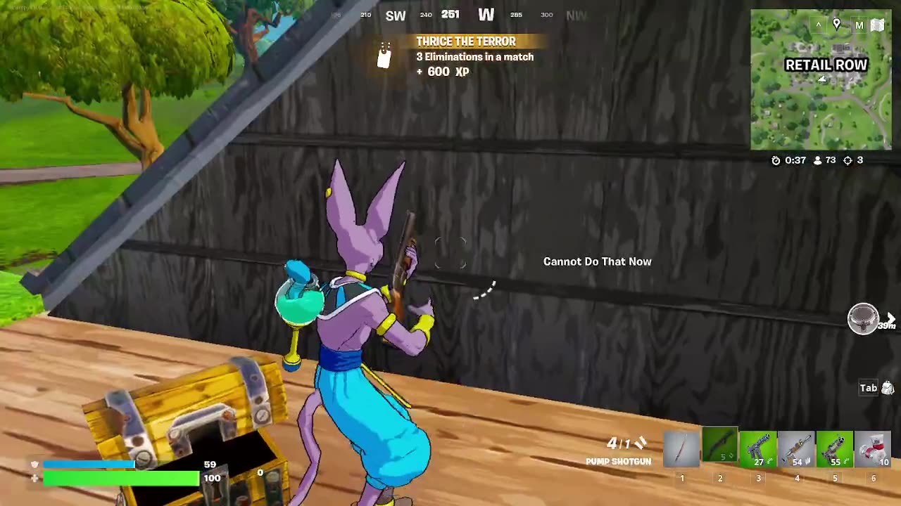 Fortnite Highlight - lucky 16 elim game