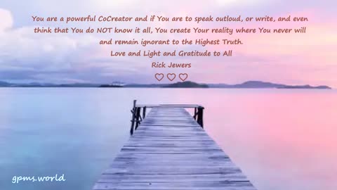 I know everything and so it is