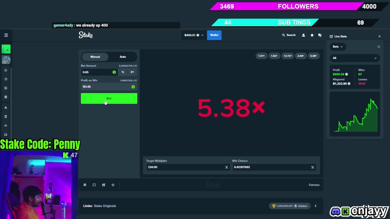 $1 RAKEBACK TO $1000 ON STAKE ORIGINALS | LIVE
