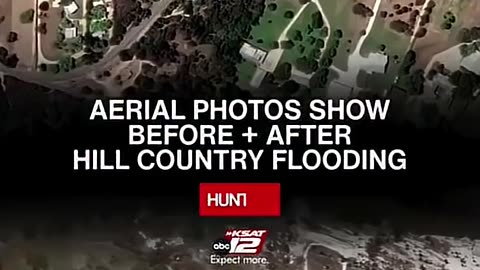 Aerial photos show before and after Hill Country flooding - KSAT 12