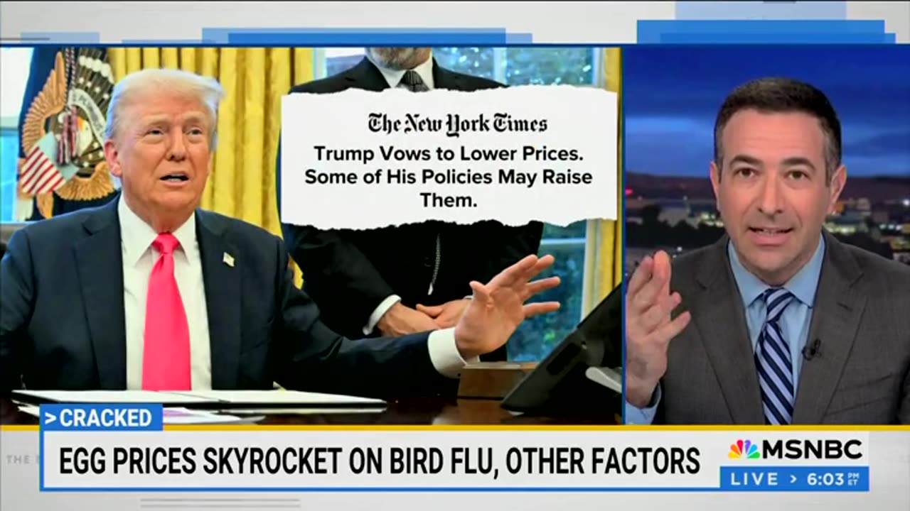 MSNBC's Ari Melber Goes After Trump On Egg Prices