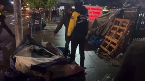 A man charges me as I was filming more ANTIFA tent dismantlement, Portland Police