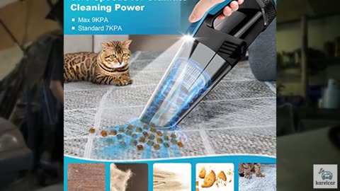 Cordless Car Vacuum Lightweight High Power Handheld Vacuum Cleaner with LED Lig