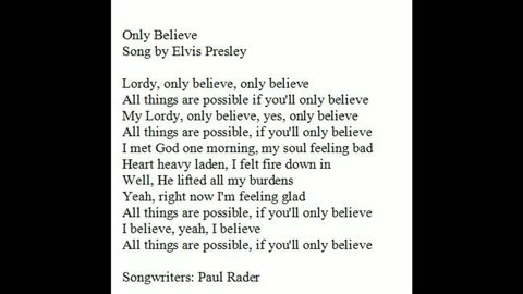 Only Believe by SRM