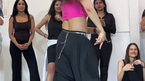 Beautiful hot cute girl in studio dance frofomance best song