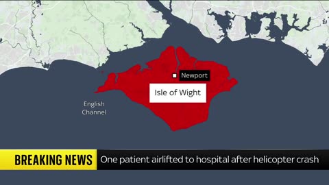 One person airlifted to hospital after helicopter crashed on Isle of Wight