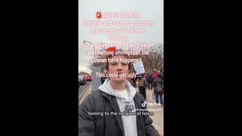 Dearborn MI - Christian vs Islamic protests ..