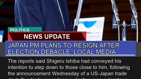 Japan Pm Plans to Resign After Election Debacle L