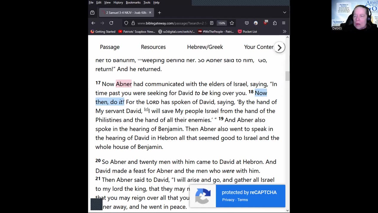Journey Through The Bible -- 2 Samuel 3-4 - Abner Sides With David And Ishbosheth Killed 04272025