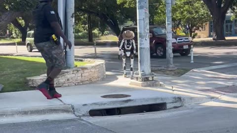 Robot Cowboy Going for a Stroll