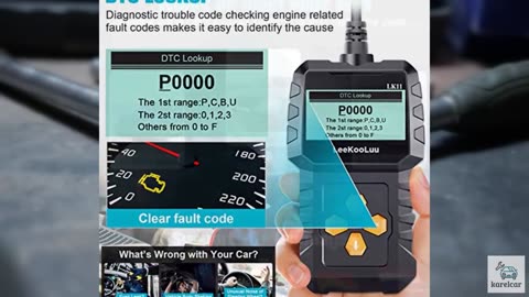 OBD2 Scanner Ease Setup Plug-Play: Clear Reset Engine Error Code Professional Co