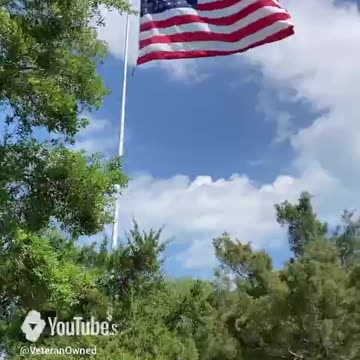 Giant American Flag at Veterans Memorial Island Sanctuary Vero Beach Florida Military