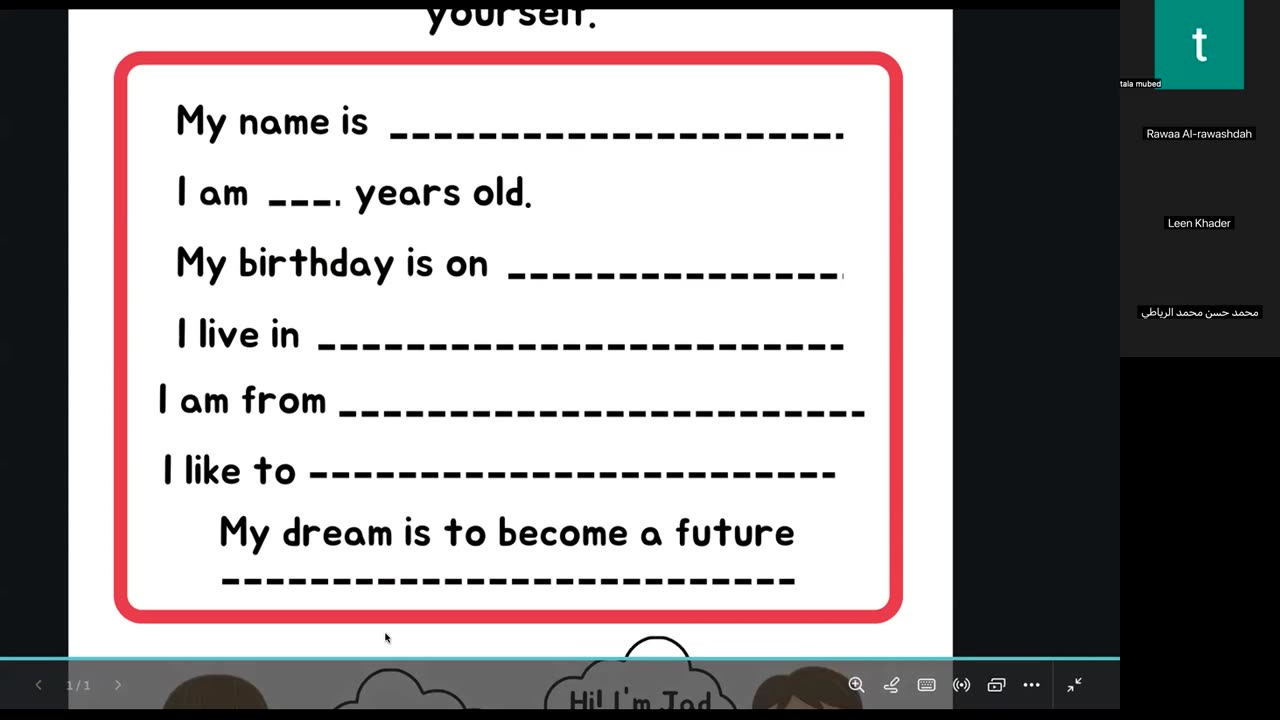 Introducing yourself Class (3)