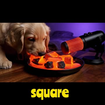 Dog Eats Lava Rocks for ASMR #viral #shorts #ai #dog