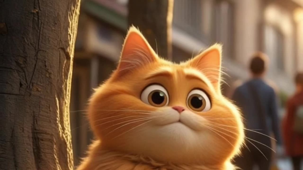 Trending ai orange cat short video