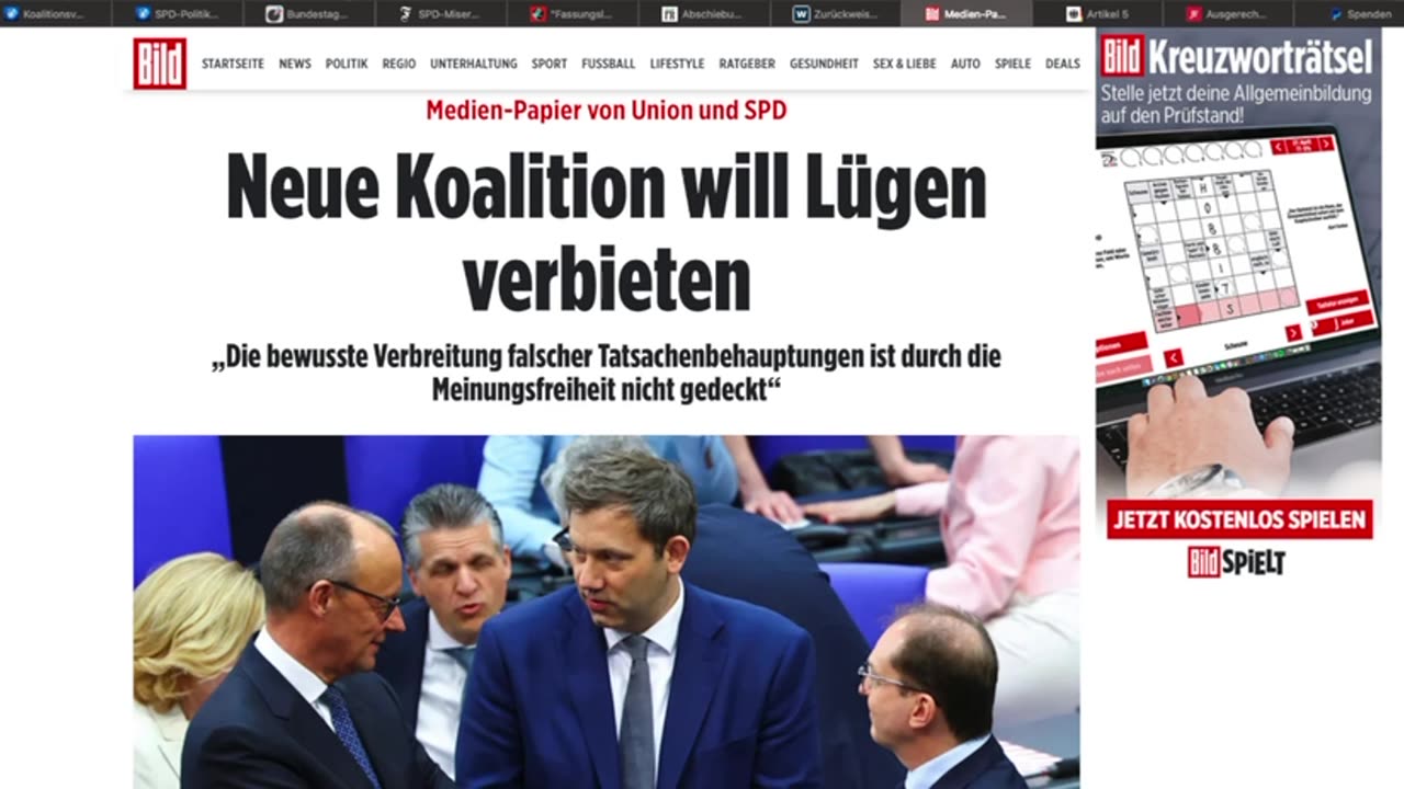 🎥 Merz dreht durch: „Falsche Aussagen“ sollen bestraft werden