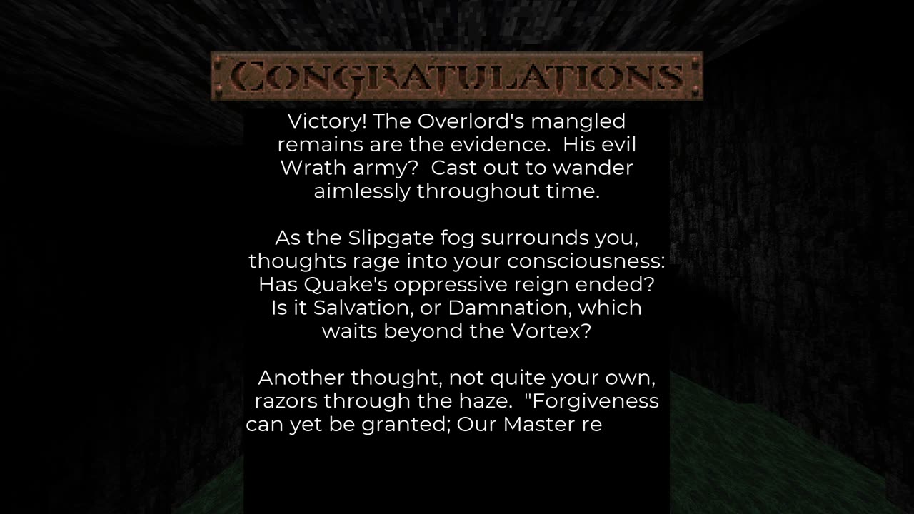 Quake Dissolution of Eternity Campaign - Episode 1 - Credits [NC]