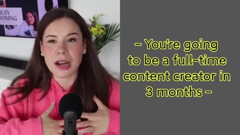 You're going to be a full-time content creator in 3 months - 4