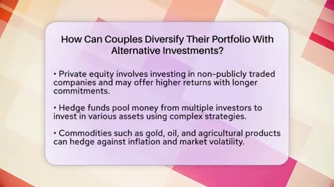How Can Couples Diversify Their Portfolio With Alternative Investments