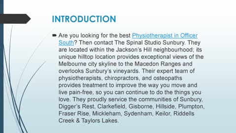 Best Physiotherapist in Officer South