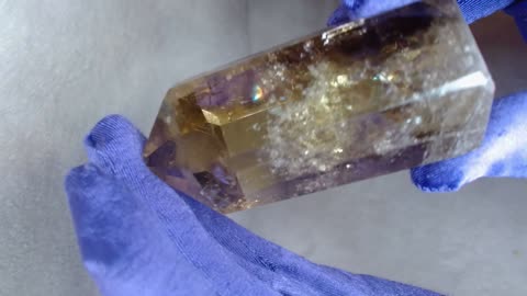 Stunning 6 Sided Smoky Citrine Obelisk - Embrace Gorgeous Rainbows & Positive Energy