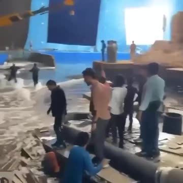 Massive Water Tank Simulating an Ocean Ruptures Inside Film Studio in India