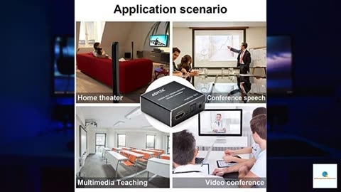 4K x 2K HDMI Audio Extractor Splitter, HDMI to HDMI Audio Converter Adapter Support Ultra