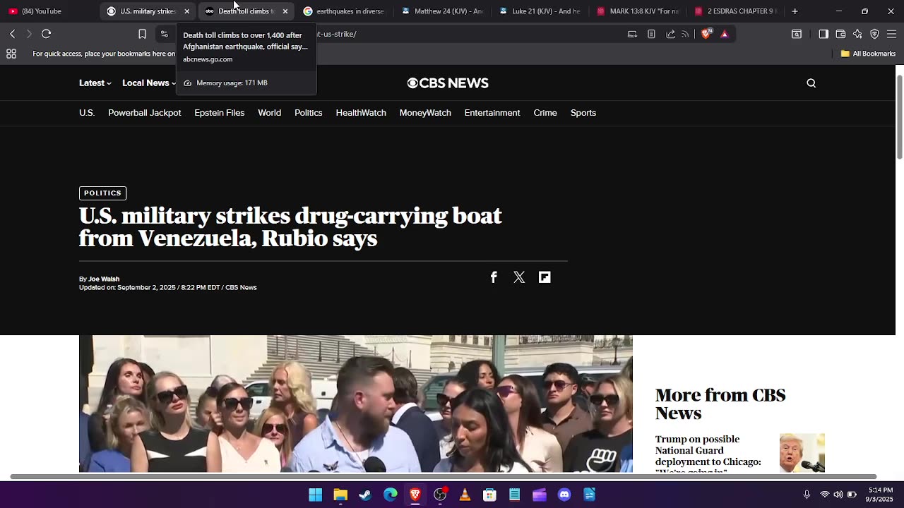 U.S. STRIKE ON VENEZUELA CARTEL AND PAKISTAN EARTHQUAKE #lastdays #signsofthetimes #israelites