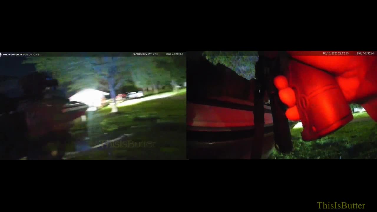 Bodycam footage of deadly shooting of a domestic violence suspect after a police chase