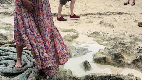 Wind Gust Blows Dress Up