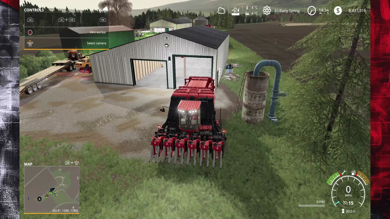 (Older) Farming Simulator 19 (Picking up and dropping off a Harvester)