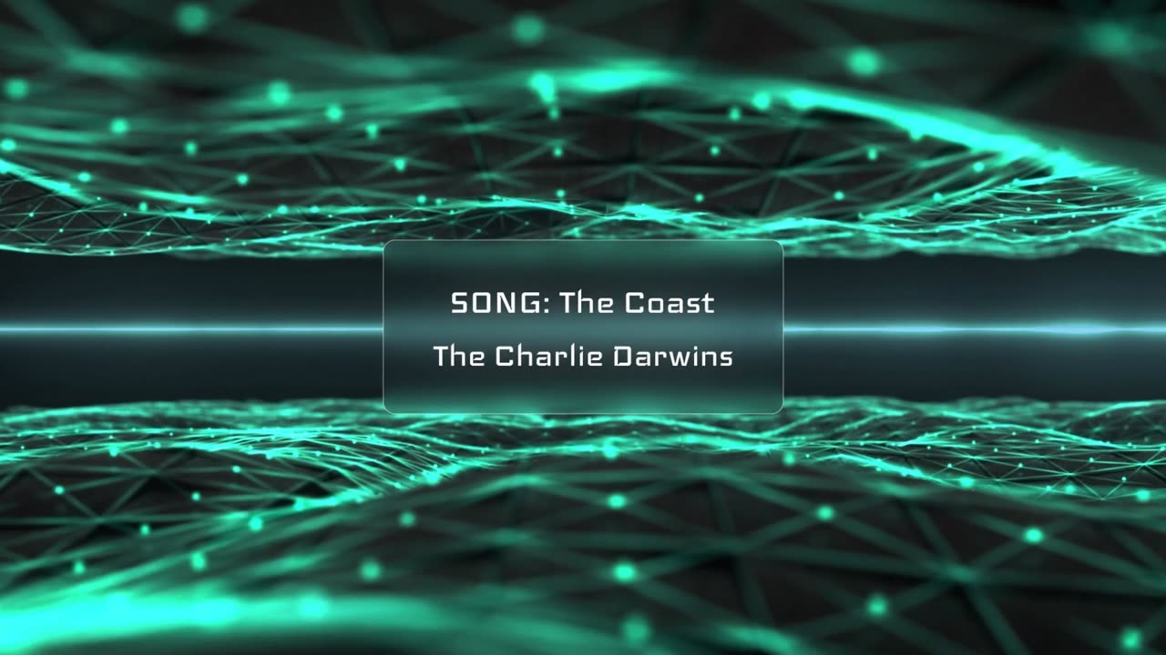 The Charlie Darwins - The Coast Music Visualizer Pulsing Aqua 1080p