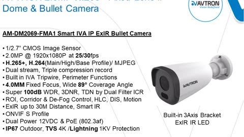Avtron AI CCTV Cameras, Video Surveillance & PA Systems Manufacture