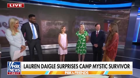 A Christian music singer gives a Camp Mystic victim a HUGE surprise.