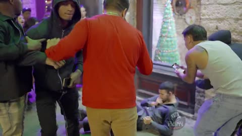 Just look at everyone’s reaction to the sucker punch. laughing like hyenas RECORDING