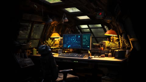 Hidden Shelter From Post Apocalyptic City Sci-Fi Ambiance for Sleep, Study, Relaxation