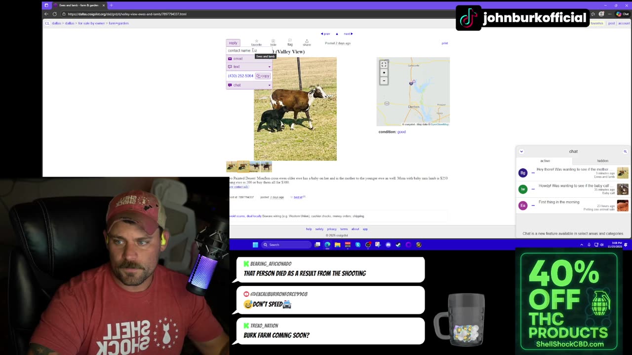 Farm animal shopping.