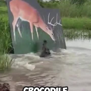 Crocodile and painted animal experiment