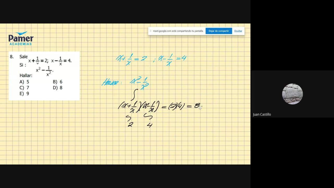 PAMER SEMESTRAL 2023 | Nivelación N2 | Álgebra