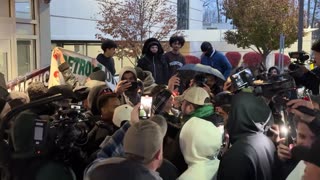 Hailey @haileyywest LIVE in Dearborn: A massive, tense crowd encircles