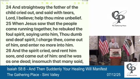 Isaiah 58:8 - And Then Suddenly Your Healing Will Manifest