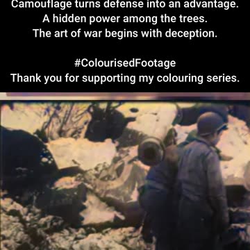 Blending with the Battlefield Hidden Vehicle 1944 #ColourisedHistory
